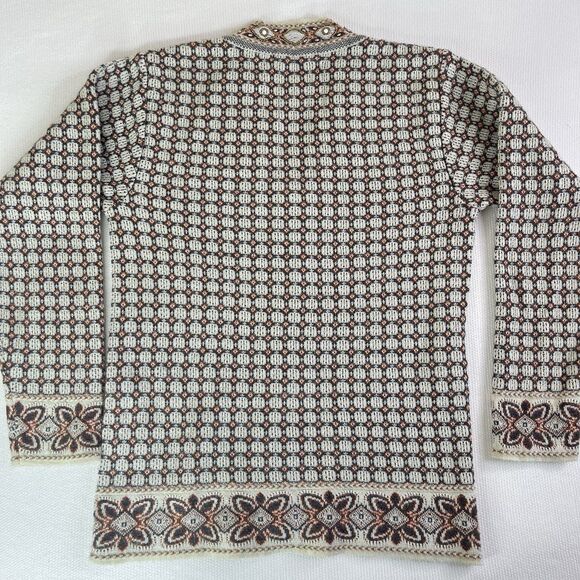VTG Woolrich Long Sleeve Sweater Button Up Beaded Cardigan Women’s Size Small - Picture 2 of 16